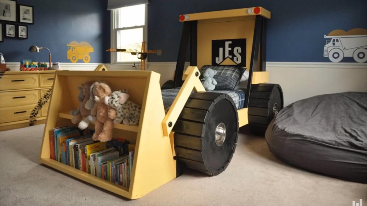 Engineering Students designing a construction vehicle for a toddler bed! #WeAreLamphere