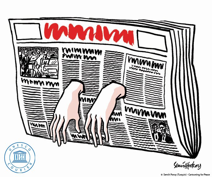 UNESCO's tweet photo. The core values of ethical journalism are more important than ever today https://t.co/GkLQluEUMF  #AccessToInfoDay #UNESCOCourier https://t.co/7uX9GAbXo9