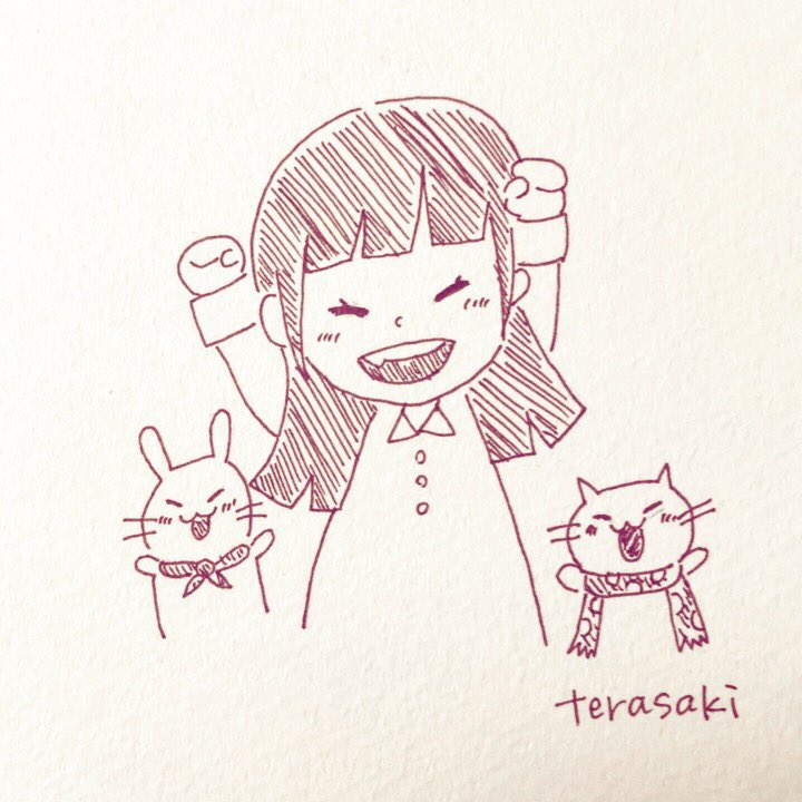 ট ইট র Terasaki Lineスタンプ発売中 やるき げんき イラスト Illustration Art Terasaki ボールペンイラスト ボールペン ほんわか ほのぼの 絵描きさんと繋がりたい うさぎ うーさん ねこ みゃーさん