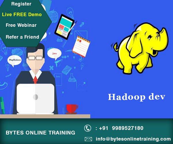 bytesonline's tweet image. #HadoopDevelopment online training
Get #FREELiveDemo
Register:goo.gl/RnB9Xo
#BYTESONLINETRAINING
Call : +91 998-952-7180
