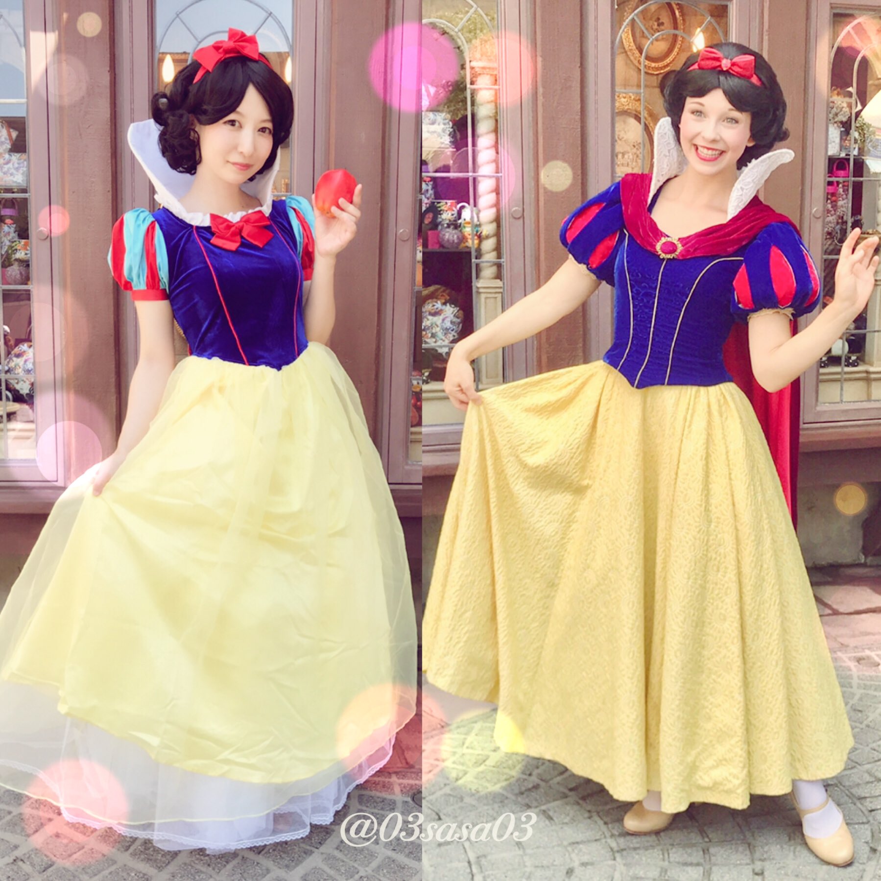 紗々 Sasa カレンダー完売 ディズニーハロウィン ディズニーランド 行ってきました W 昨日は白雪姫の襟を作ってました 超絶素敵なご本人様いらっしゃったけど パイを作るらしく 帰っちゃったので W 写真並べました Dハロ D
