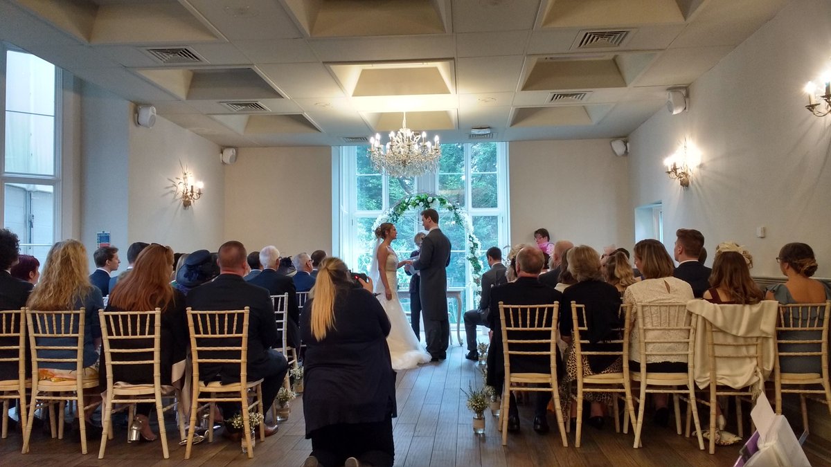 CambriaString's tweet photo. Molly and David yesterday at the very beautifully renovated Bryngarw House, Bridgend. 
 @fivestarchefcatering1.  Congrats both! https://t.co/0uWWGHHiPz