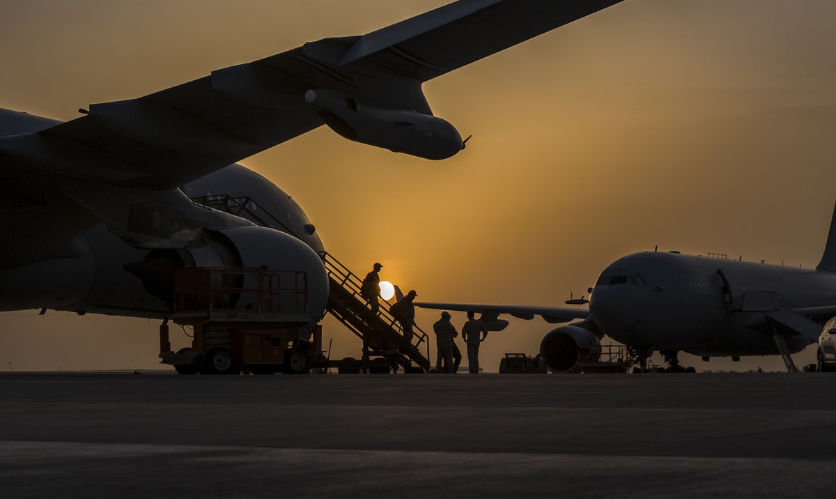 طائرة الوقود #الأسترالية KC-30. طائرات الوقود هذه تساعد على إبقاء الطائرات المقاتلة في الجو لضرب أهداف #داعش
الصورة عبر @ADFComd_MidEast