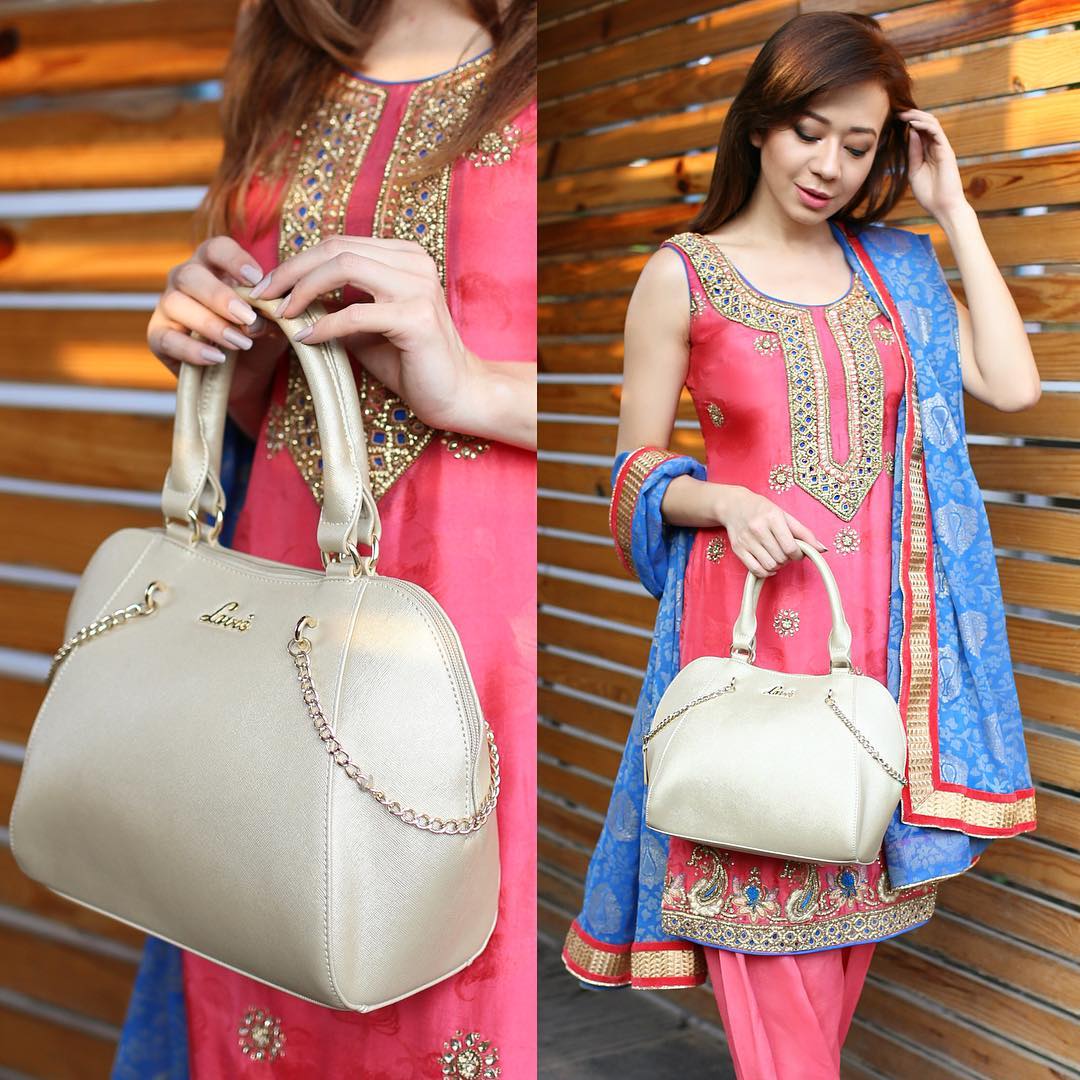 lavie golden handbag