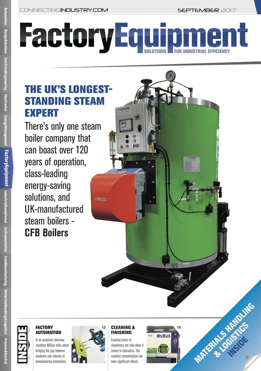 The September digital edition of Factory Equipment is out now! content.yudu.com/web/69r/0A170r… Featuring <a href="/cfbboilers/">CFB BOILERS</a> on the cover!