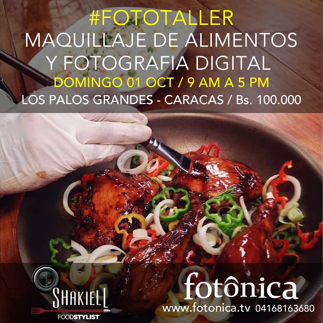 fotonica's tweet photo. Maquillaje de Alimentos y Fotografía Digital - 01 Oct 2017 🍔🍝🍕
Pocos cupos #taller #fotografia #foodstyling #maquillaje #alimentos https://t.co/Hscucbdvyn