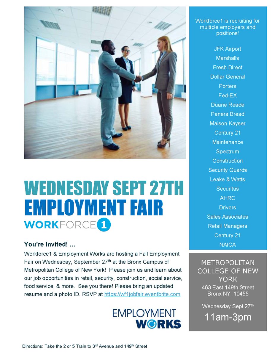 metropolitan college on twitter workforce1 is recruiting