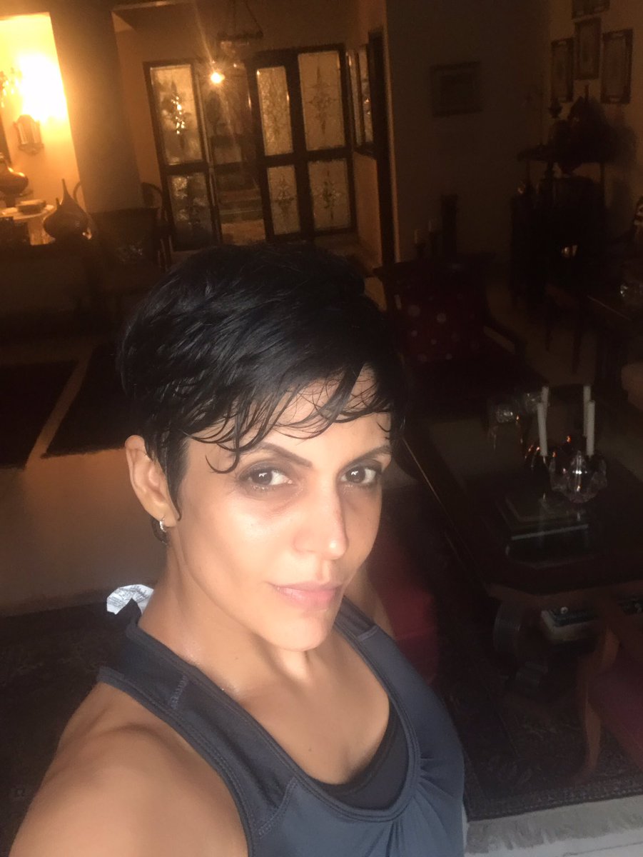 Mandira Bedi On Twitter Post Workout Selfie