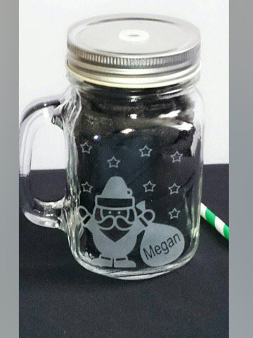SentimentsGlass's tweet image. Engraved Mason Drinking Jar. £5.99 plus p&amp;amp;p. #santa #sack #xmas #handmade #glass #gift #personalised #new #drinkingjar