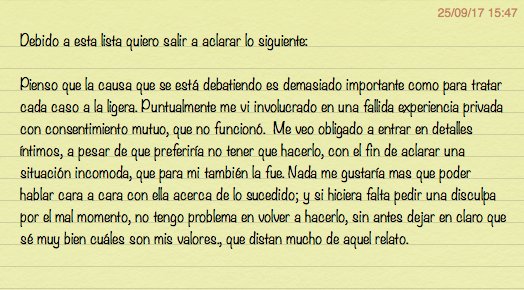 PabloSpivak's tweet photo. Debido a que mi nombre figura en esta lista salgo a aclarar lo siguiente: https://t.co/jh9qZo1biP