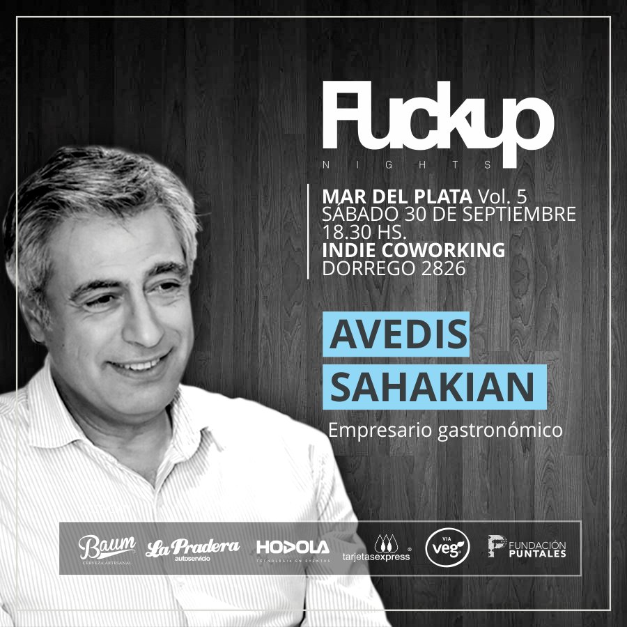 FunMdp's tweet image. El tercer orador sera #AvedisSahakian empresario gastronómico, responsable de Manolo! Anotate ya en funv5.eventbrite.com.ar