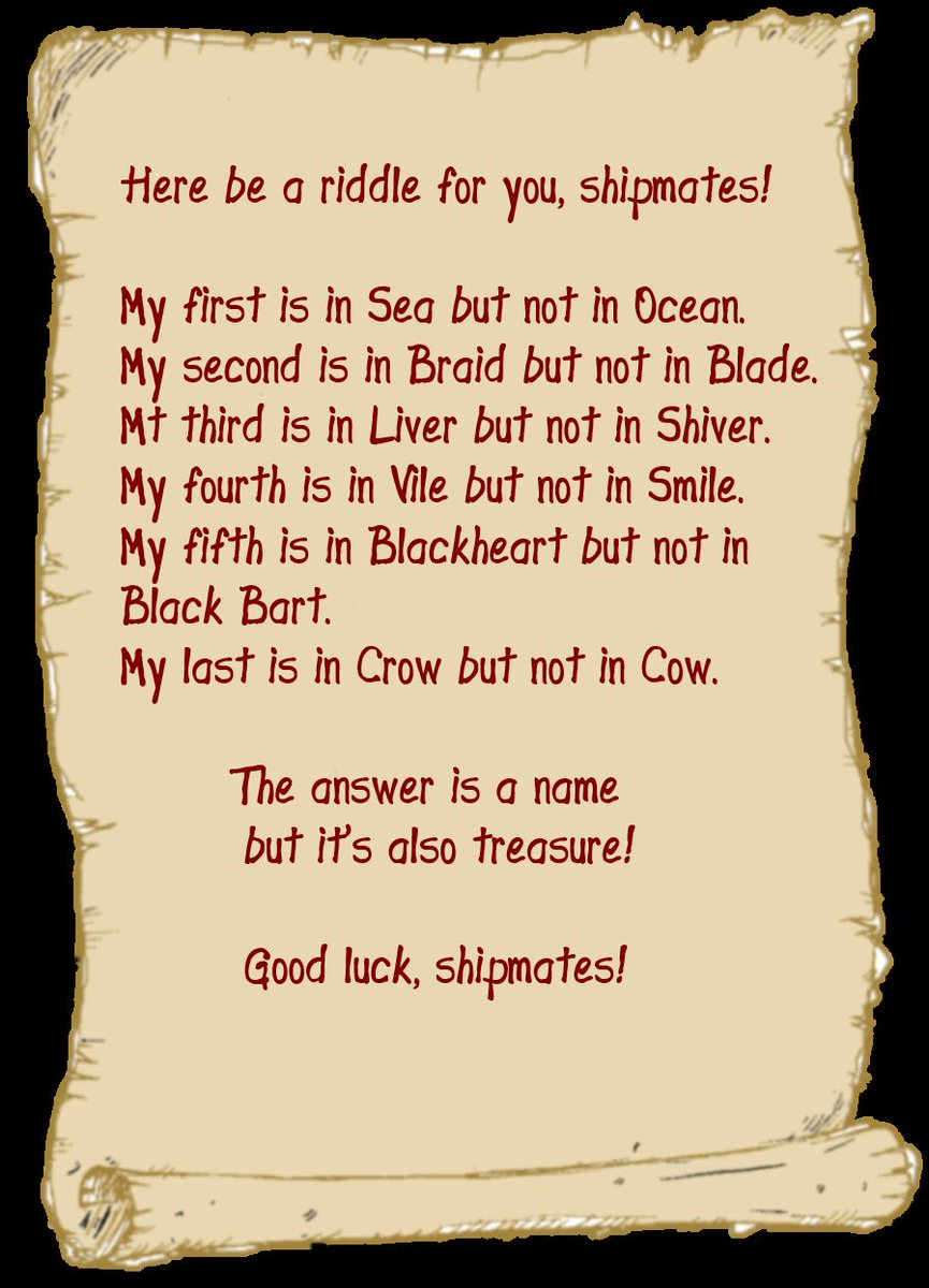 Pirate Escape on Twitter "Can you solve this riddle? pirateescape 