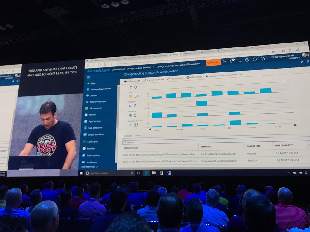 ericberg_de's tweet image. #changeTracking in #AzurePortal #MSIgnite #TechnologyKeynote #Azure #LiveTweet