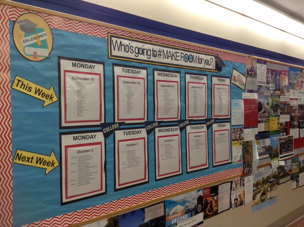 CCHSPostGrad's tweet image. #TipOfTheDay who's going to #makeroom for you? @BetterMakeRoom it's college week attend a @RepVisits 165+ colleges visiting this week!