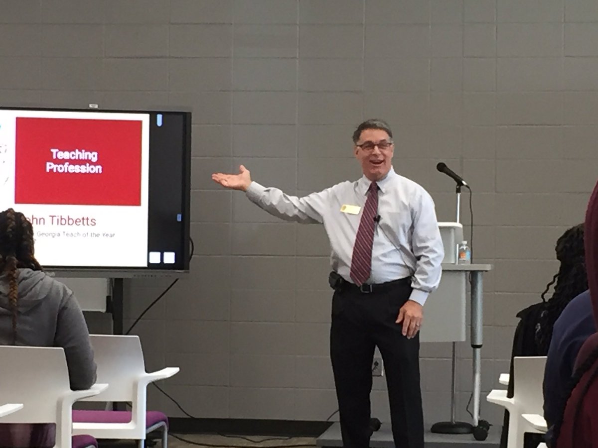 2018 #Teacher of the Year, John Tibbetts, speaks with our #TeamMembers about #TeachingasAProfession. #GeorgiaEducation
