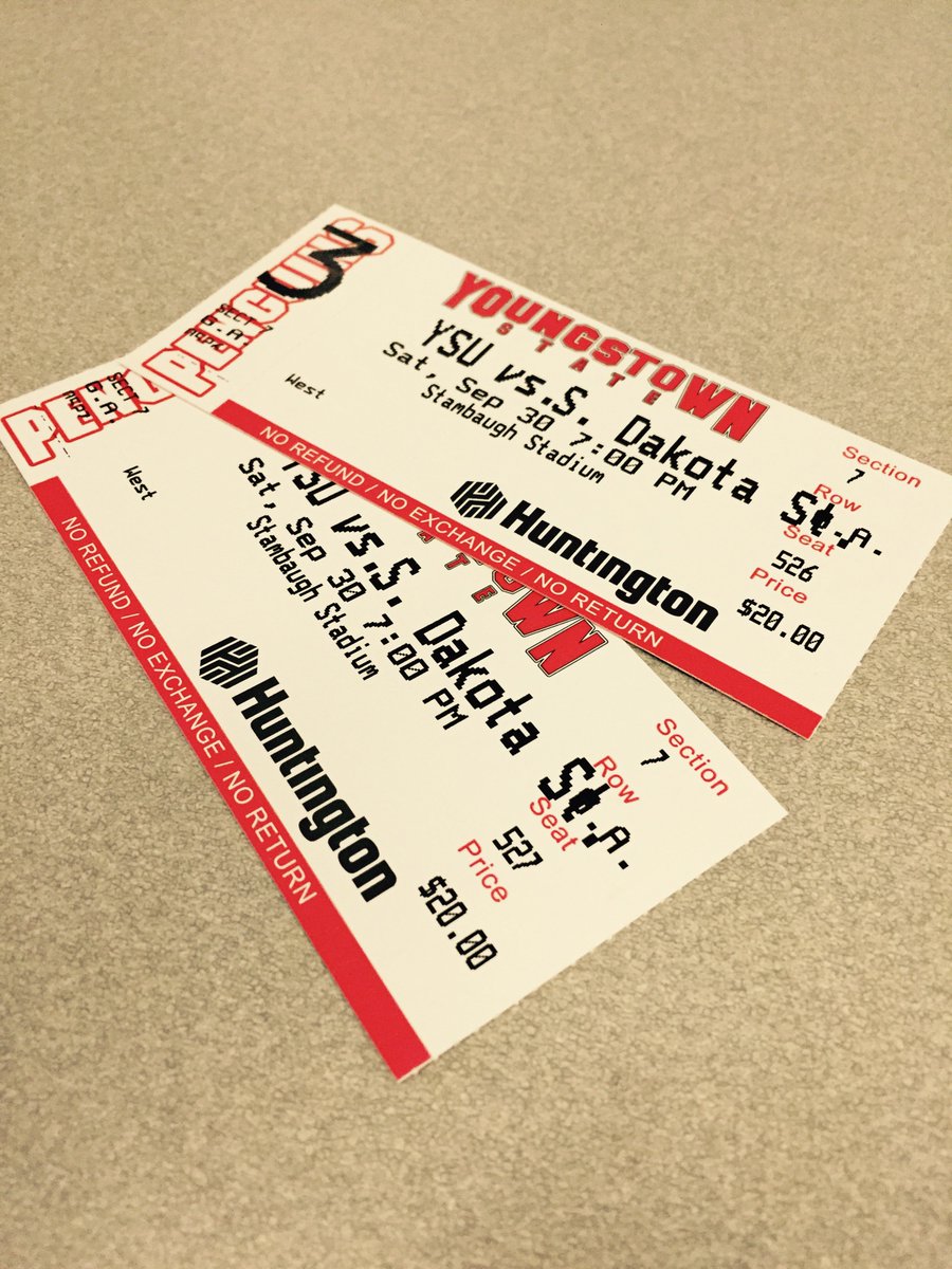 RETWEET for a chance to win two tickets to the <a href="/youngstownstate/">Youngstown State University</a> game this Saturday! Winner will be selected at random. Ends 9/26 at Noon.