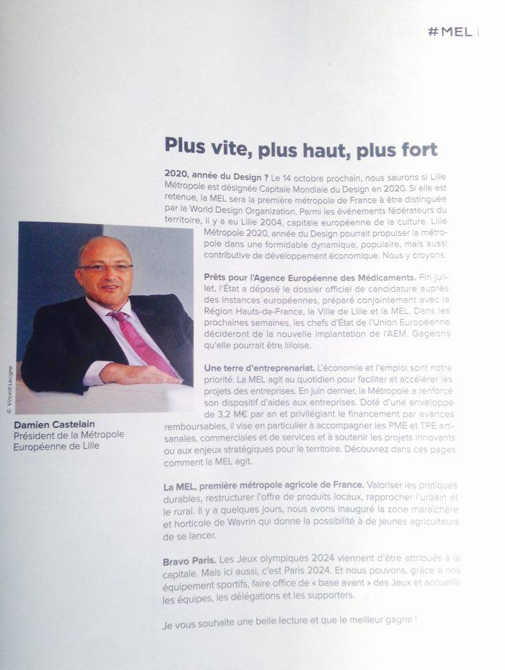 lille_design's tweet image. Cover of @MEL_Lille magazine - Lille Metropole, #WorldDesignCapital in 2020 ? bit.ly/MEL-mag cc Few days before the final result !