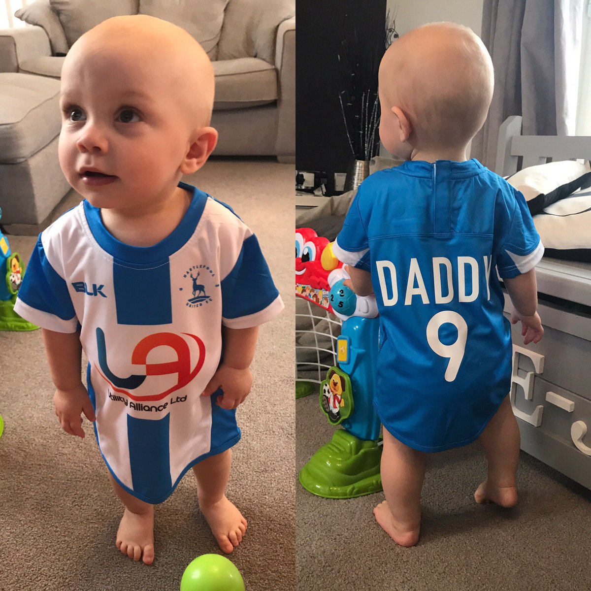 SophieWalton14's tweet photo. He can't wait til his Daddy's back playing @JakeCassidy @Official_HUFC 💙 https://t.co/c85D1nA3Cv