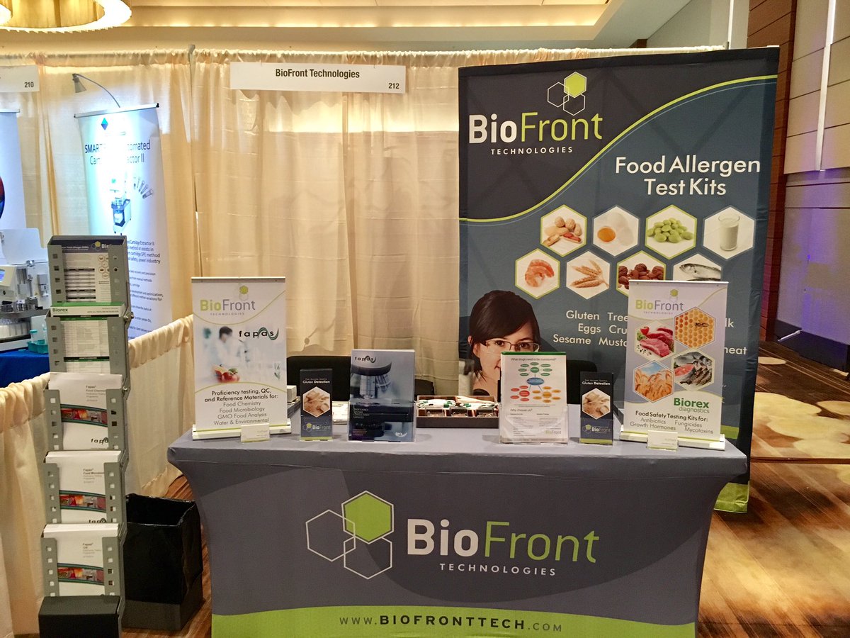 BioFrontTech's tweet image. Questions about food allergen detection or the new @FAPAS_PT programme for 2018-2019? Please visit BioFront at booth 212 here at #AOAC2017!