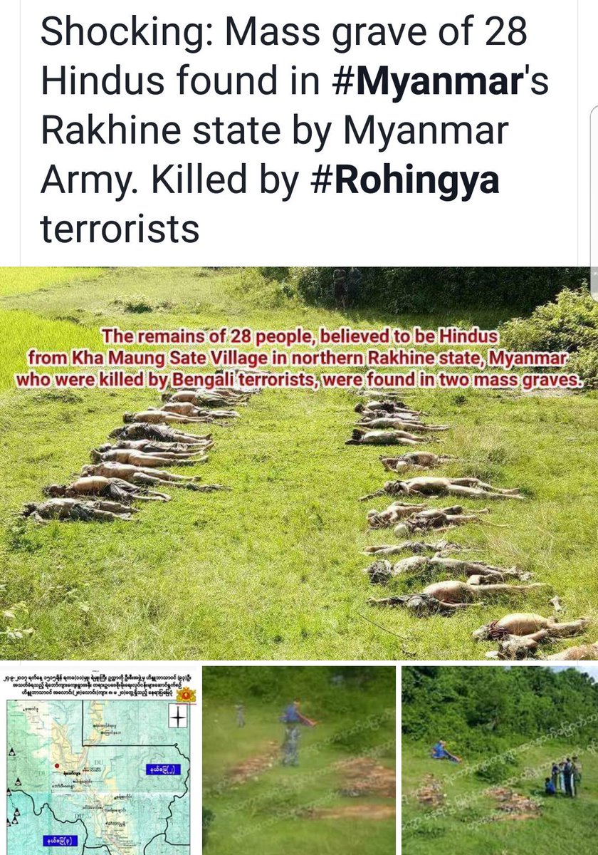 Bangalis so called Rohingyas killed Hindus and burried them in 2 holes. Some of them are abducted into Bgdh. They are the very eyewitness.