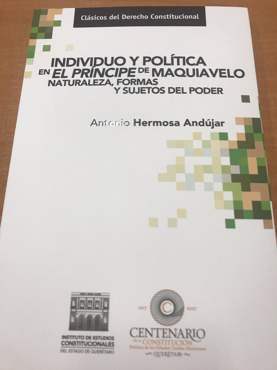 javierascado's tweet photo. #HermosaAndújar #culturajurídica #CulturadelaLectura #IECQRO #Maquiavelo https://t.co/GRwBjXkZJw