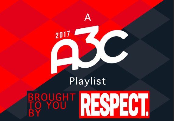 fusicology's tweet image. @A3C Edition Playlist | RESPECT. crwd.fr/2xyJLlo #A3C #RESPECTMAG