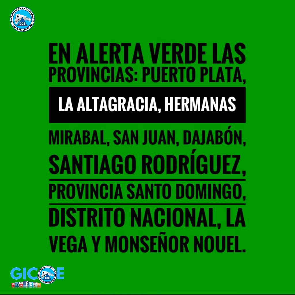 COE_RD's tweet photo. En alerta verde https://t.co/P4gsoWIuhP