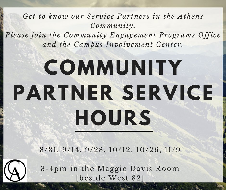 Don't miss our Community Partner Service Hours this Thursday from 3-4pm in the Maggie Davis Room!!