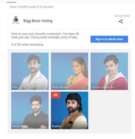 itsme_nalini's tweet photo. Lets vote for #BiggBossTamil title winner 👇 #Snehan ✌✌✌

#Vote4Snehan
#OviyaArmy
#BiggBossTamil https://t.co/HlmHW0fqYN