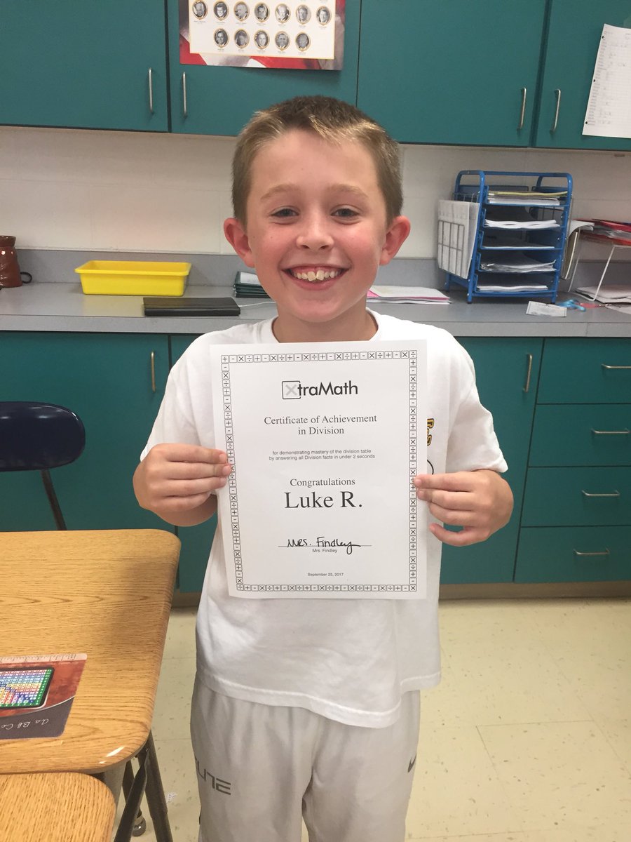 jill_findley's tweet photo. This smiling boy just passed his division facts on xtramath #fab4f #kcsdpride #fab4f https://t.co/0yG3Xebvf0