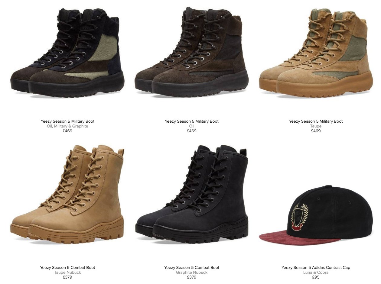 Yeezy season 5 boots taupe 2025