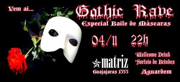 matrizbh's tweet photo. Gothic Rave: Especial Baile de Máscaras dia 4 de novembro: https://t.co/u0MkA3LAat #notícias #matrizbh https://t.co/livoXnbdMH