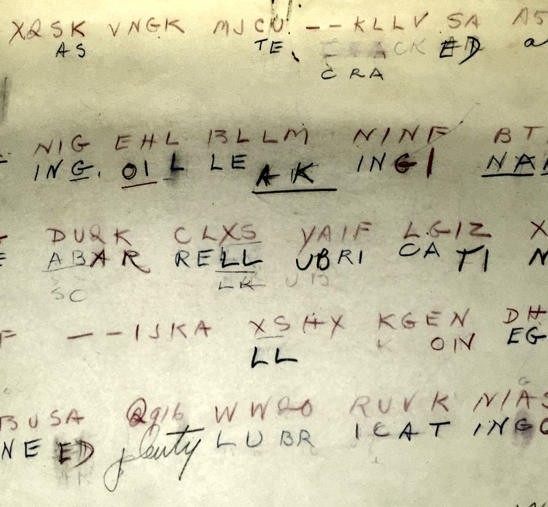 There were 100s of her original code worksheets—she worked in the pre-computer era, with only pencil, paper, and her mind. 9/