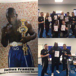 BoxingAwards's tweet image. #Boxingtutorcourse @fightforpeace  #Teachers from #Middlesexuniversity great to have Julius Francis on d course 👊🏾💥