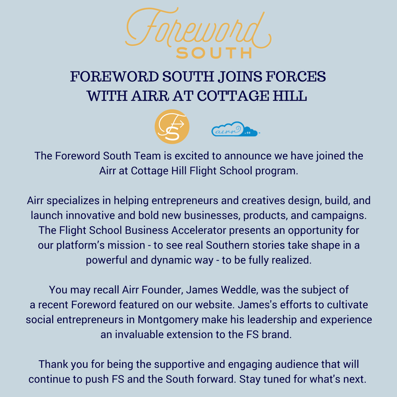 Foreword South is excited to announce we have joined the <a href="/airrflow/">Airr</a> Flight School program!