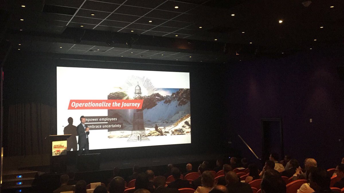 Appway's tweet photo. "To lead in #DigitalTransformation, empower your employees by making their work easier" @han2v  #appwaysphere #NYC https://t.co/Vk5LbxqPMk
