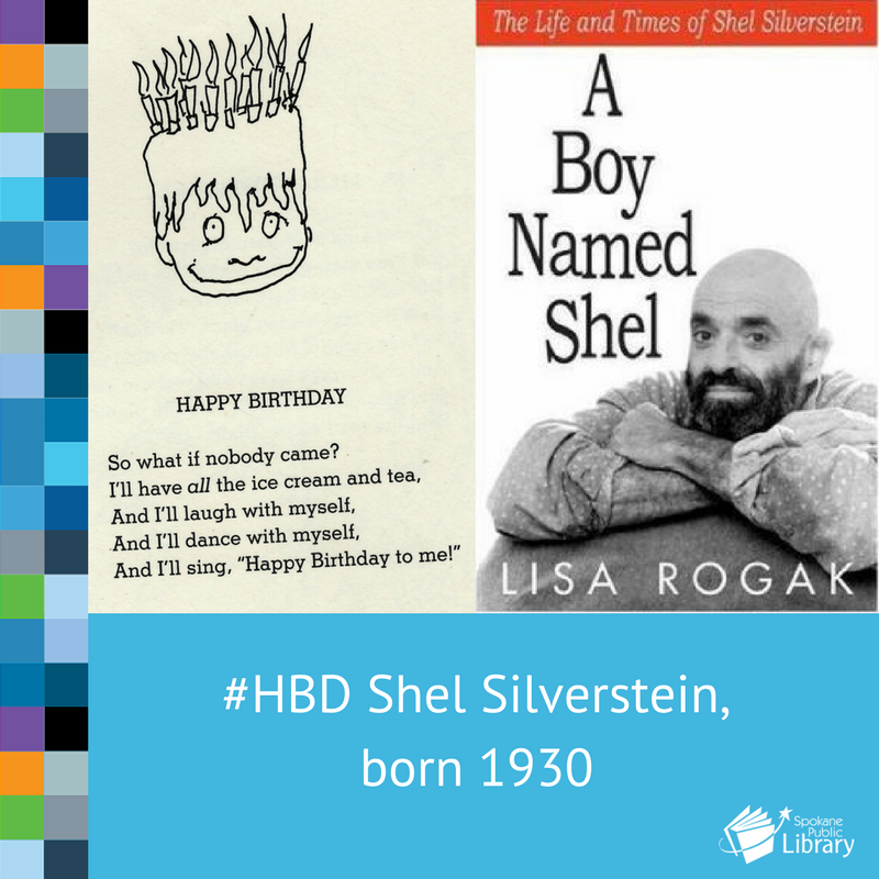 spokanelibrary's tweet photo. #HBD Shel Silvertein! #everythingonit #givingtree #lightintheattic #wherethesidewalkends #poetry #poet https://t.co/UiWKJOQrmD