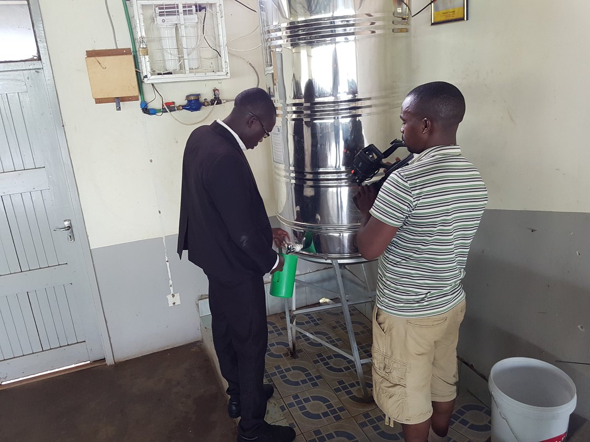 WolfgangBernert's tweet photo. Filming @impactwaterngr  system in Fort Portal in Uganda - far less firewood is needed - only some electricity, an UV lamp and two filters https://t.co/dLYLxac1WR