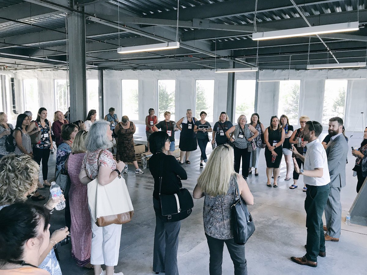 NavyYardPhila's tweet photo. Welcome @WiNUPINT conference attendees! First stop on the Navy Yard tour is learning about sustainable development + stormwater mgmt #winup https://t.co/aK03cJS6zN