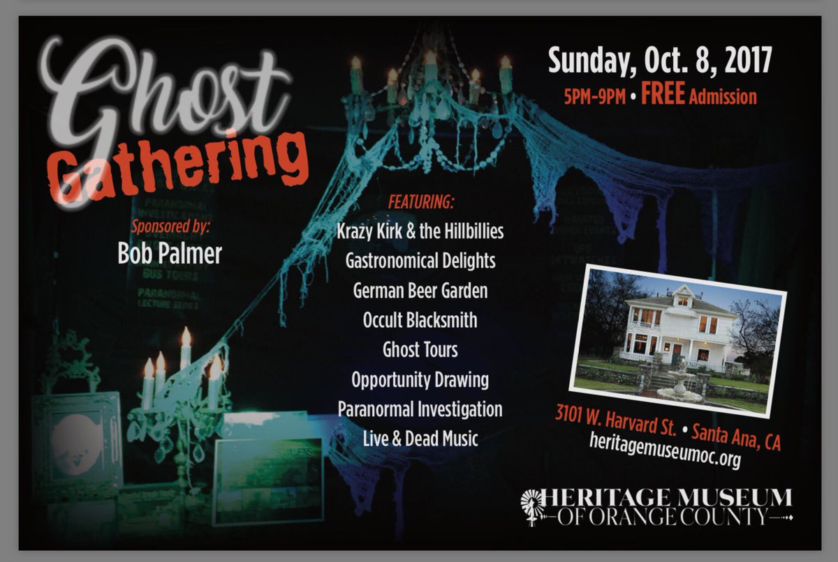 The annual #GhostGathering is coming up!! It's sure to be a ghoulish time! #halloween @ocevents @naturalistforyou