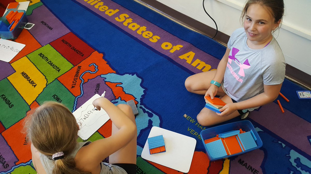 KelbaughKathy's tweet photo. You are never too old to use math manipulatives. Learning to multiply decimals & justify an algorithm in 5th grade math @Prettyboyes1 #LLIO https://t.co/AFtAYQAcrZ
