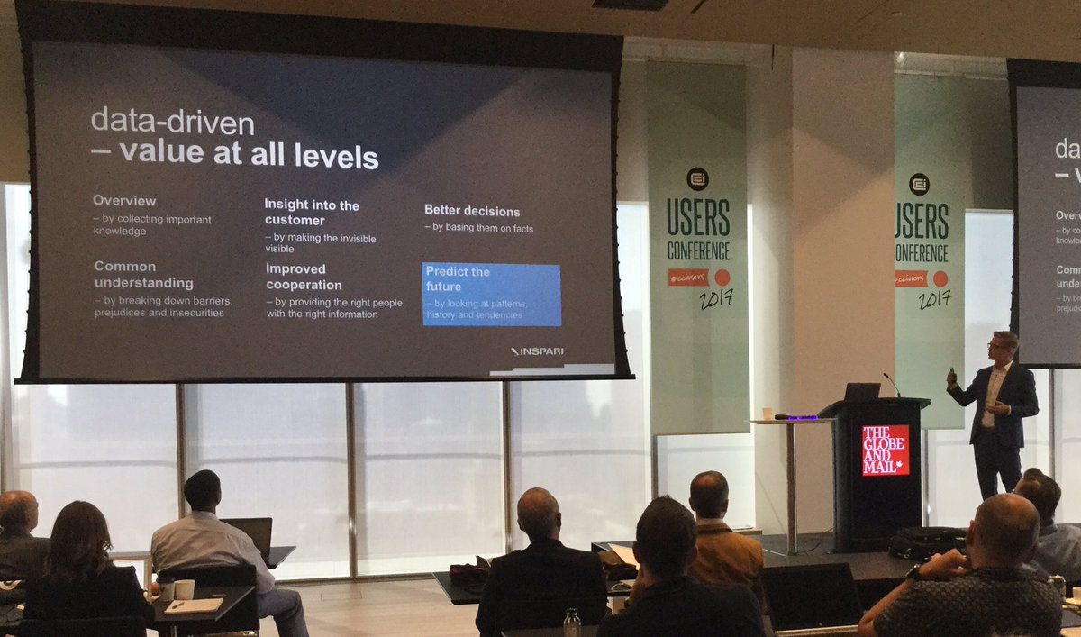 StiboDX's tweet photo. .@jensjta from CCI's sister company @inspari presents advantages of running a data-driven company #cciusers #datadriven #bigdata https://t.co/kPt90ZMAr4