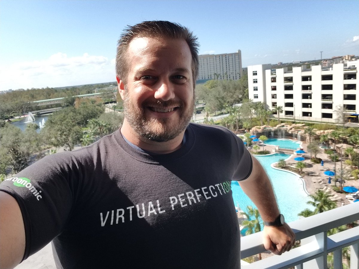 HeHeHeGS's tweet photo. It's fine he said.. they run big he said!
Thanks @Turbonomic
#TURBOSHIRT
#VirtualPerfection
#FatManInALittleShirt
#PoolSide
#MSIgnite https://t.co/7fXZ7Gw6Ph
