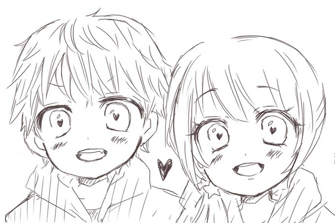 ペア画のtwitterイラスト検索結果 古い順