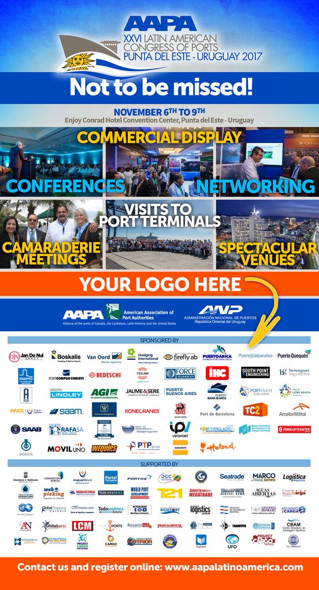 DryBulkTermGrou's tweet photo. Just 5 weeks to go #AAPALatinAmericaCongress #DBTGSeminar #Uruguay https://t.co/8Qxgksungv