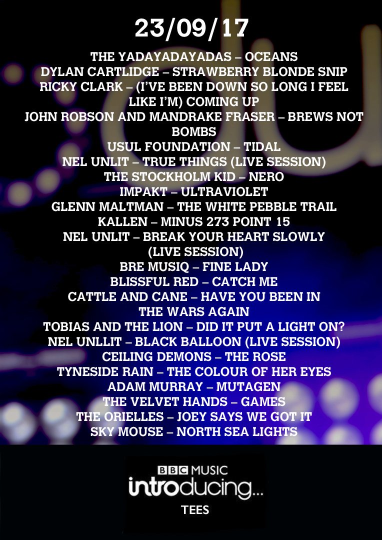 Listen back to the show on Saturday via the iPlayer now, we had <a href="/Nelunlit/">Nel Unlit</a> in for their debut session &amp; it was beaut bbc.co.uk/programmes/p05…