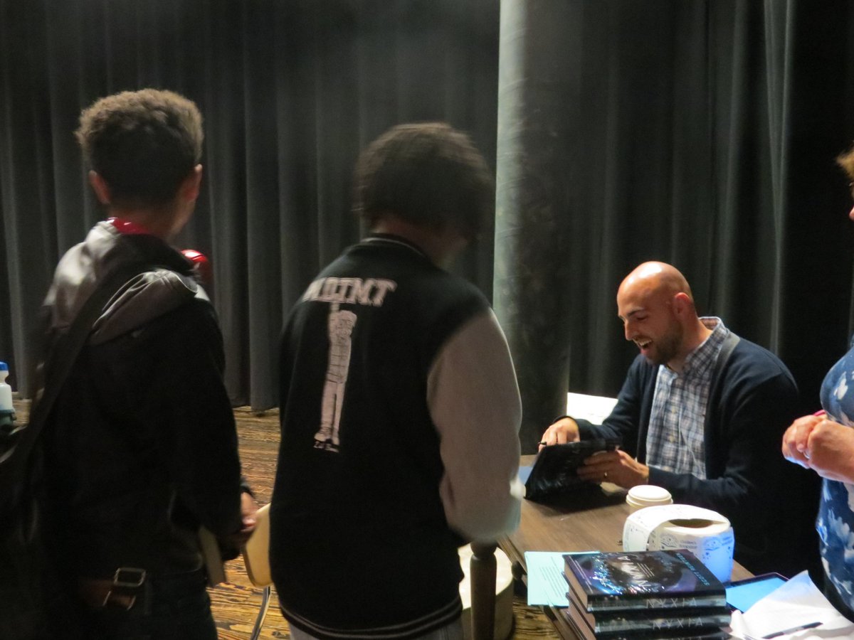 lmmills42's tweet photo. Thank you Scott Reintgen for visiting Asheville High today!  We enjoyed meeting you.  @Scott_Thought #acsway #ashevillehigh https://t.co/FeJb1yZNj2