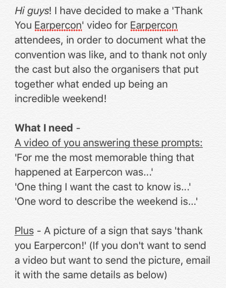elyzalexa's tweet photo. 🚨🚨 EARPERCON UK FANVIDEO ANNOUNCEMENT 🚨🚨 https://t.co/DtxadpbjEn