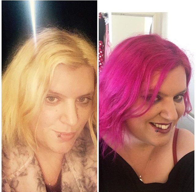 Vicky On Twitter Blonde Pink Hairdye Brights Funky